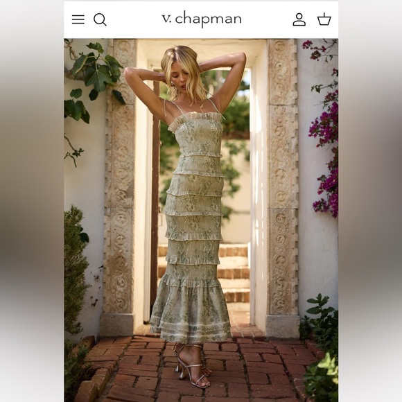 V. Chapman - The Geranium Dress in Sage
Tapestry - Picture 3 of 6
